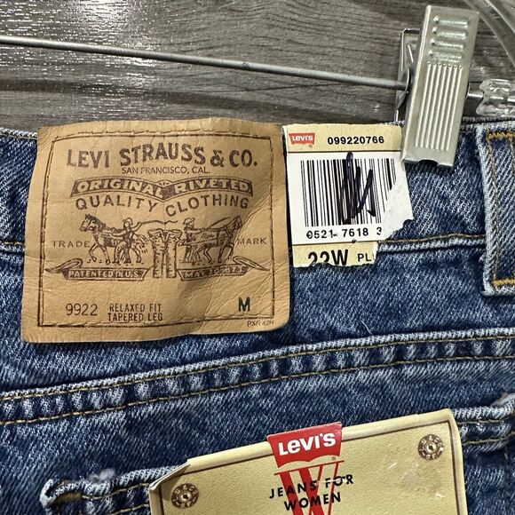 Vtg 90s Levi's 950 Relaxed Fit Tapered Leg High Orange Tab Jeans 22 W USA NWT - Picture 6 of 14